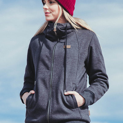 Polerón con Sherpa Ride Season V2 Dark Gray (Mujer)