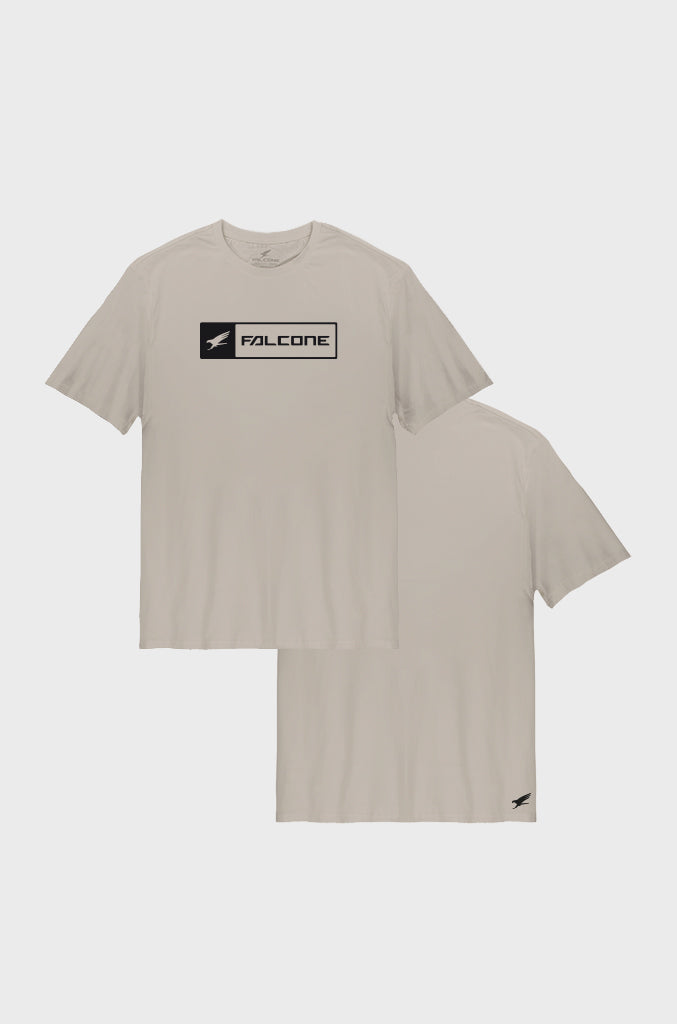 Polera Orgánica Rectangular Logo V2 Taupe (Hombre)