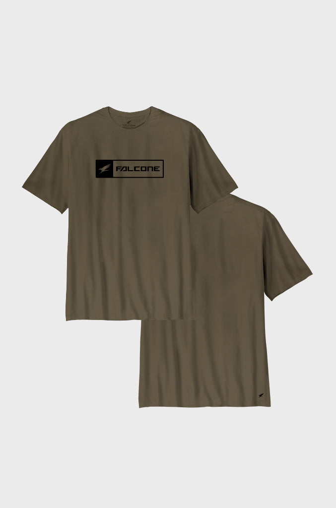 Polera Orgánica Rectangular Logo V2 Olive Green (Hombre)