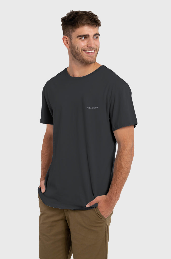 Polera Orgánica Classic Logo V2 Dark Gray (Hombre)