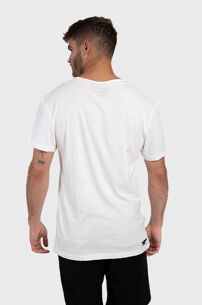 Polera Orgánica Classic Logo V2 White (Hombre)