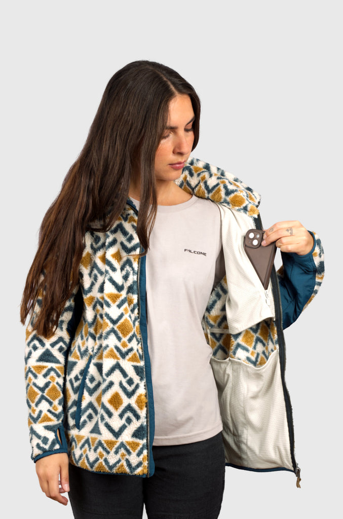Chaqueta Shaggy Waves Print (Mujer)