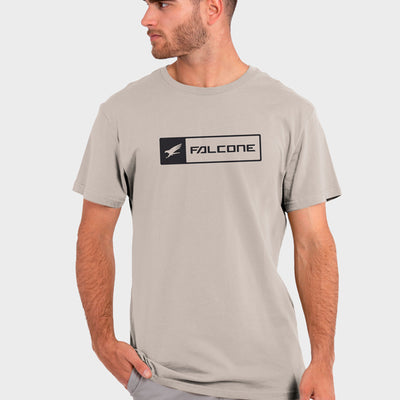 Polera Orgánica Rectangular Logo V2 Taupe (Hombre)