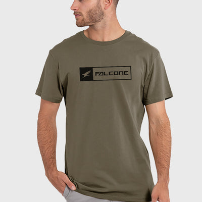 Polera Orgánica Rectangular Logo V2 Olive Green (Hombre)