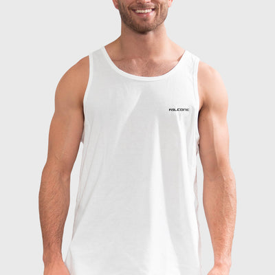 Polera Orgánica Sin Mangas Classic V2 White (Hombre)