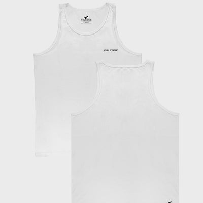 Polera Orgánica Sin Mangas Classic V2 White (Hombre)