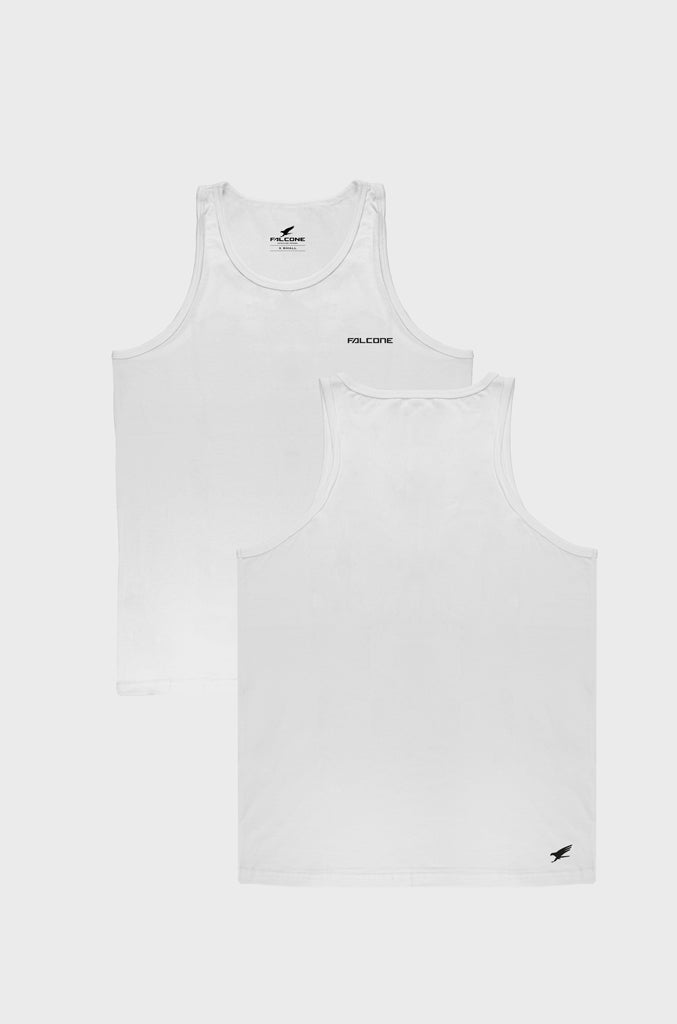 Polera Orgánica Sin Mangas Classic V2 White (Hombre)