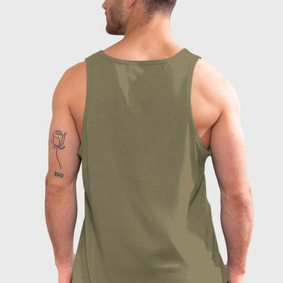 Polera Orgánica Sin Mangas Classic V2 Olive Green (Hombre)