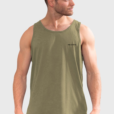 Polera Orgánica Sin Mangas Classic V2 Olive Green (Hombre)