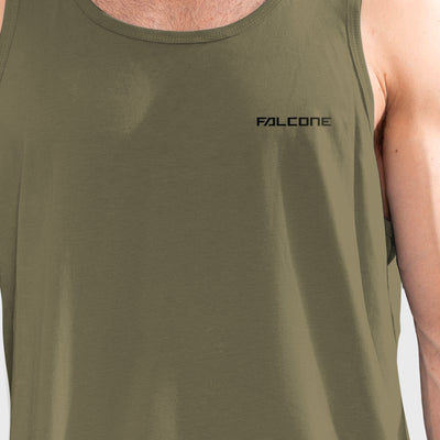 Polera Orgánica Sin Mangas Classic V2 Olive Green (Hombre)