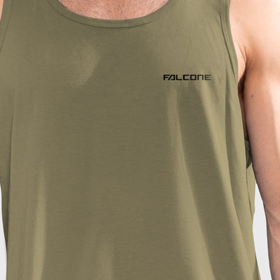 Polera Orgánica Sin Mangas Classic V2 Olive Green (Hombre)