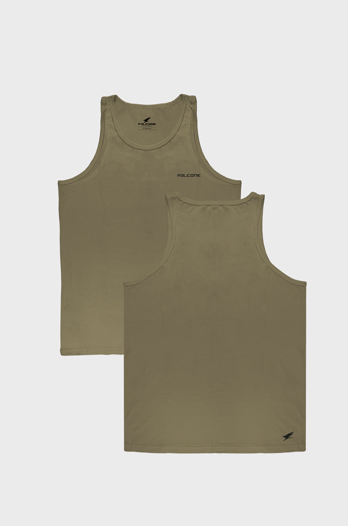 Polera Orgánica Sin Mangas Classic V2 Olive Green (Hombre)